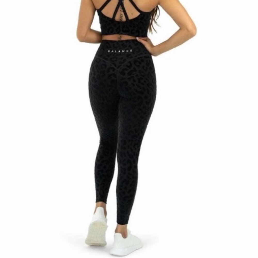 Balance Athletica Lux Panther Leggings, Sz M